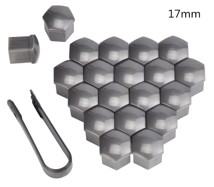 Roue de voiture Bouchon Auto Cache Vis écrous De Boulon pour Ford Taurus Mondeo Galaxy Faucon Everest S-MAX Escorte Fusion Focus F-150 C-MAX: gray-17mm