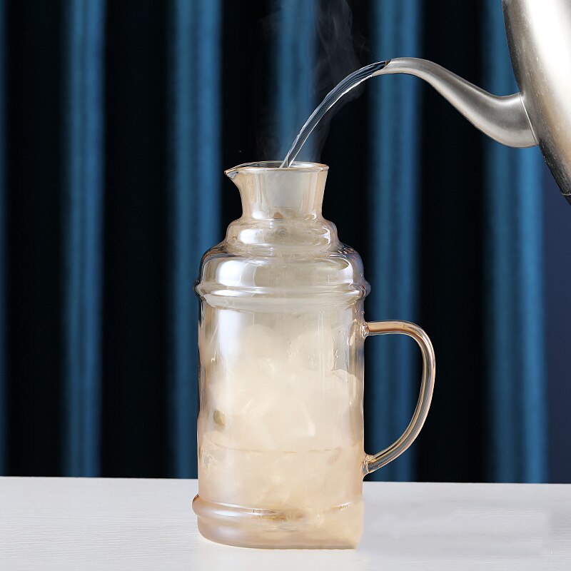retro glasscold wasserkocher Bunte transparent große-kapazität Wärme-beständig glas wasserkocher Kann beheizt werden Haushalt täglichen bedarfs