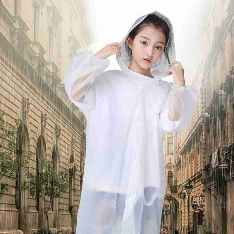 Crianças capa de chuva capa de chuva capa de poncho meninas meninos à prova dwaterproof água capas de chuva transparente descartável impermeável crianças casaco