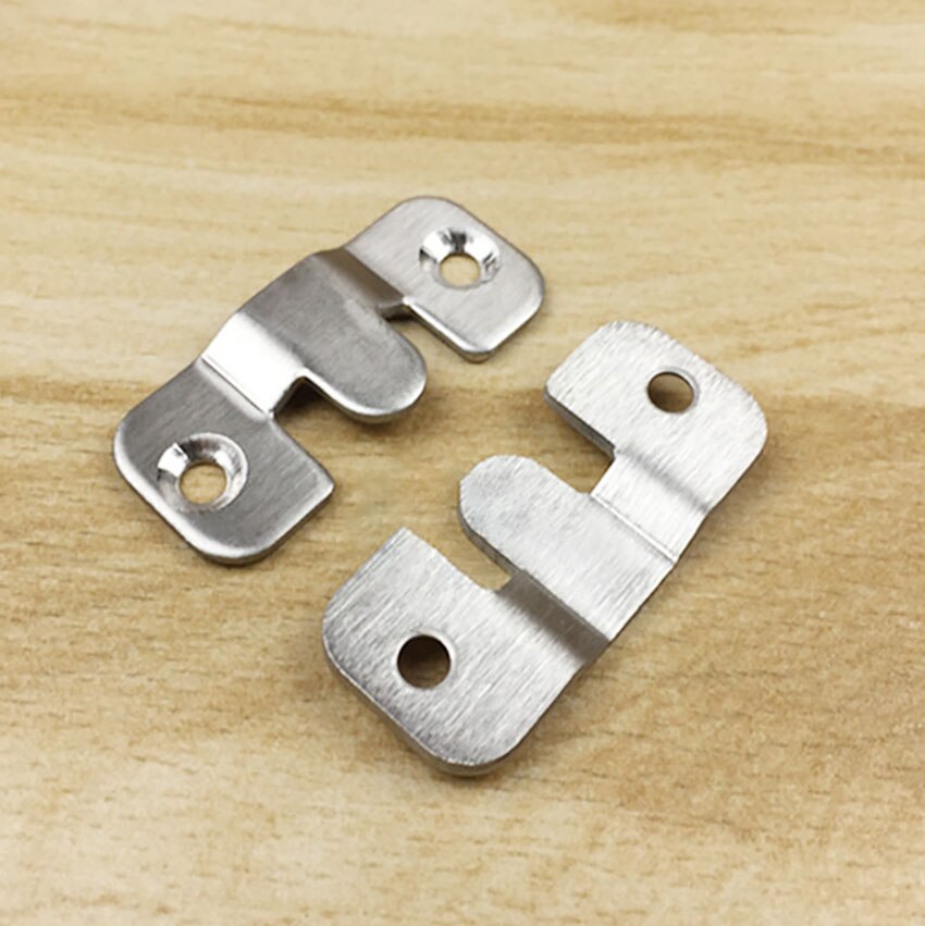 2Pcs/set Stainless Steel Home Bed Connector Buckle Hanging Buckle Hing Furniture Frames, Gallery Picture Frame Hings Buckles
