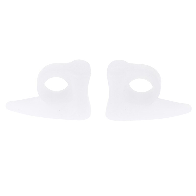 1Pair 1 holes Silicone Gel Bunion Toe Separator Stretcher Spacer Straightener Corrector Foot Care Tool: Light Yellow