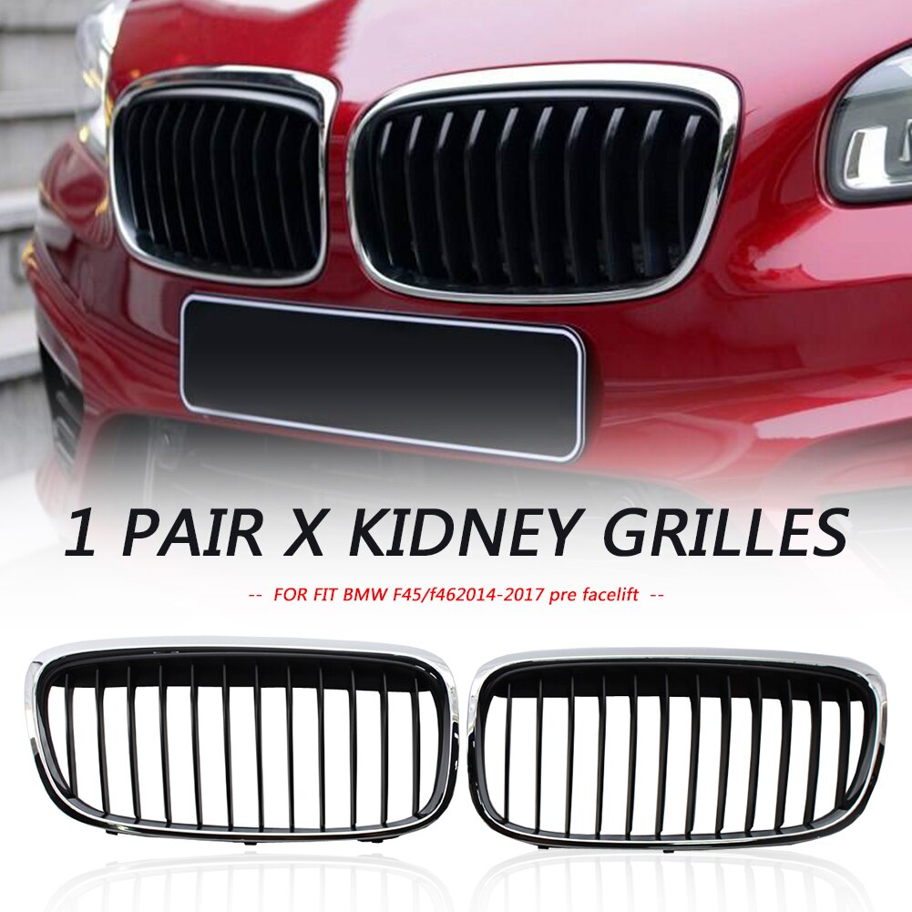 1 Paar Auto Grille Dubbele Slat Nier Grill Grille Voor Bmw F45 F46 2 Serie Actieve Tourer Gran Tourer Pre Facelift