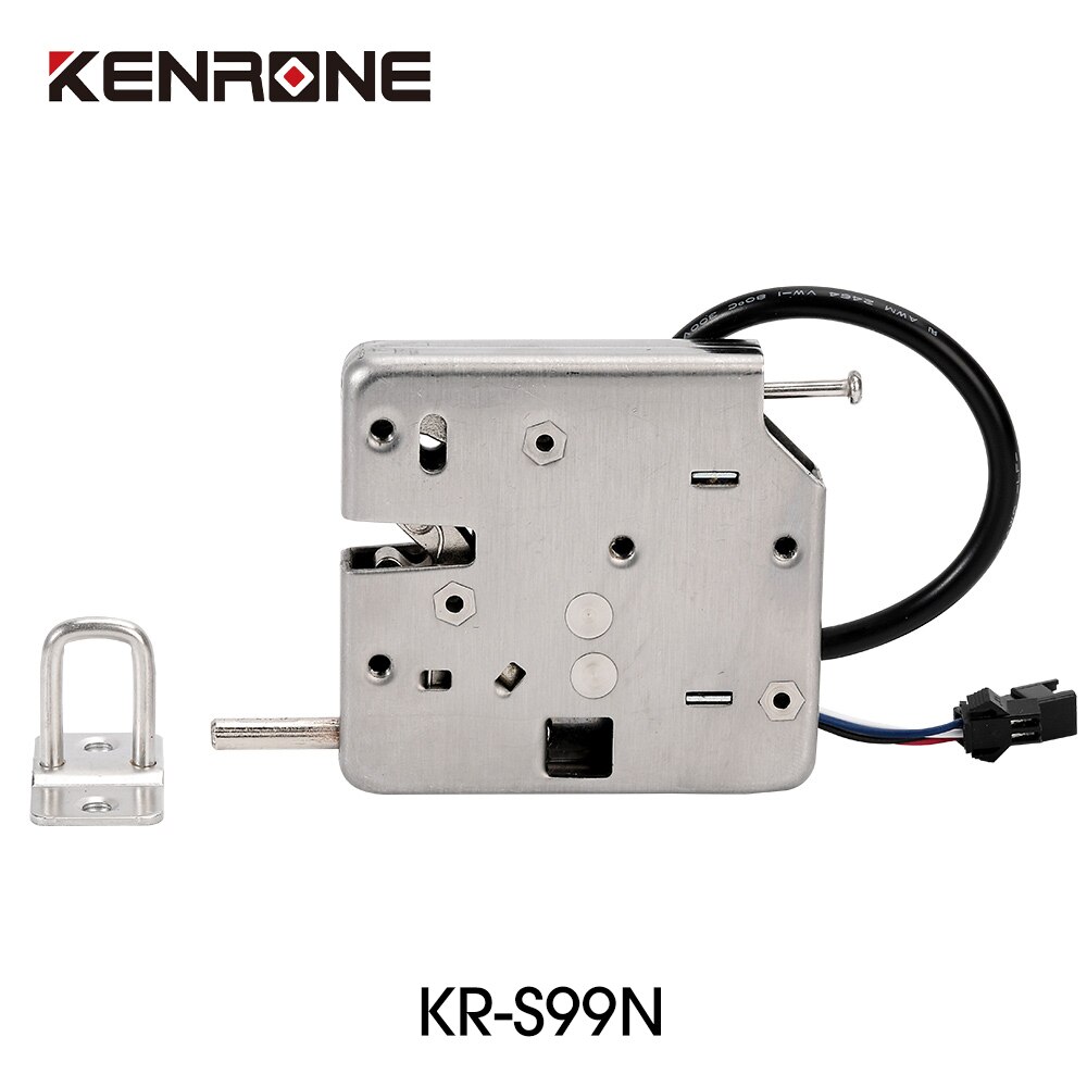 KENRONE Electric 12V Solenoid Bolt Industrial Cabinet Door Strike Lock with Open Switch Electronic Control Electromagnetic Lock
