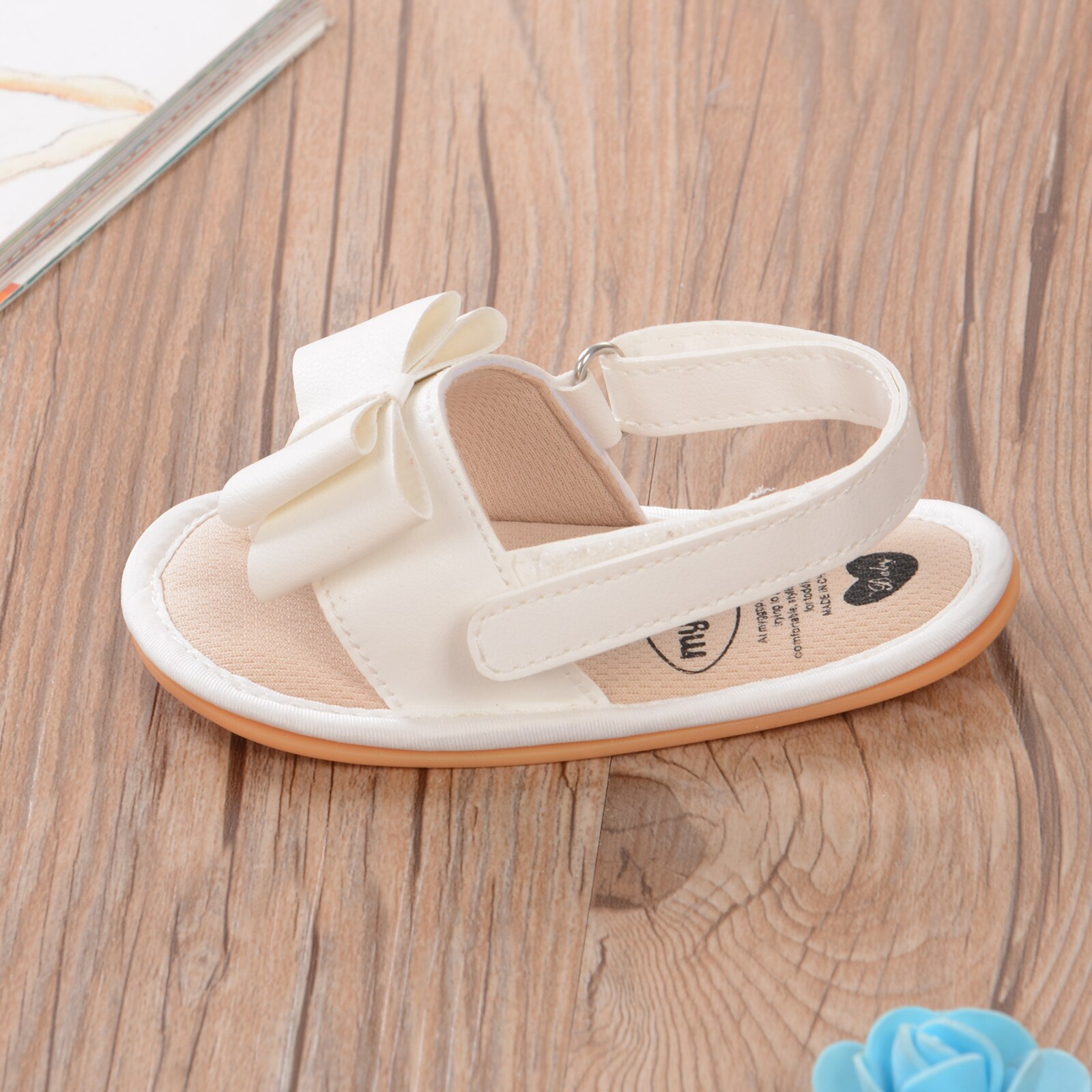 Sandalias planas con lazo para niñas pequeñas, chanclas con correa en T, de Color sólido, simples