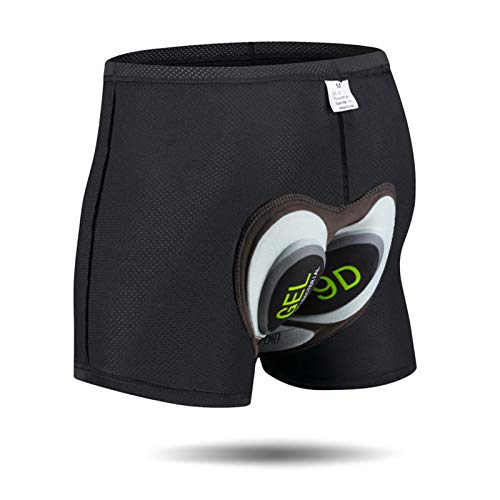 Fietsbroek Met Zachte Pad Unisex Fiets Comfortabel Ondergoed Silicagel Padded Fiets Korte Broek 6 Size Shorts: 9D-2 / L