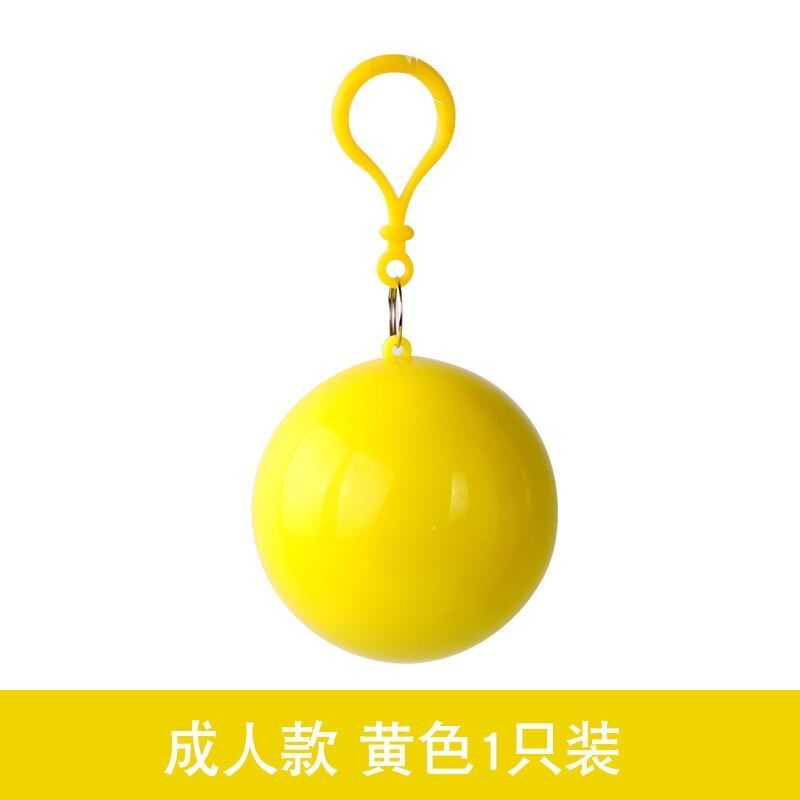 Chubasquero desechable para adulto, bolsa de viaje de suspensión, embalaje compacto, almacenamiento, E0959: Color amarillo