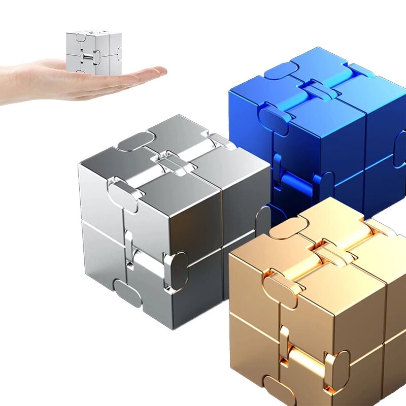 Mini giocattolo antistress Premium Metal Infinity Cube decomprime portatili Relax giocattoli i migliori giocattoli regalo per bambini