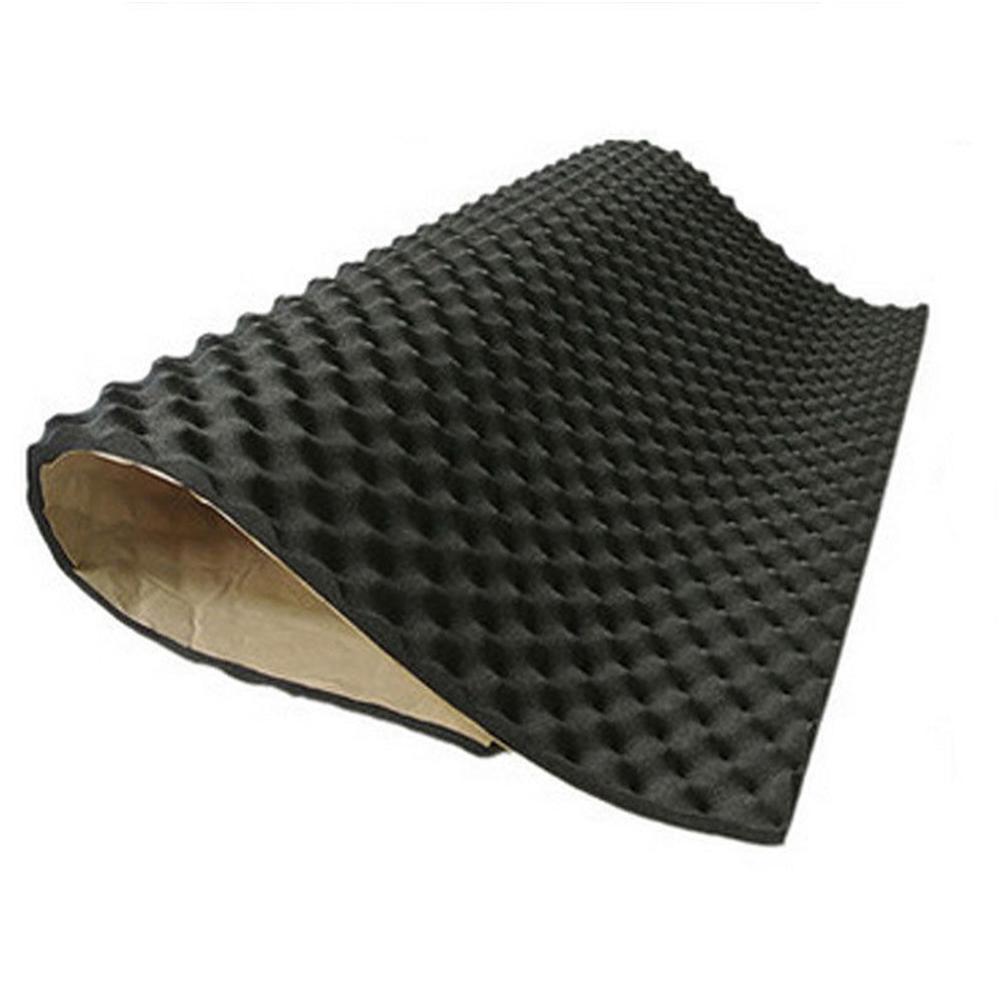 Alfombrilla amortiguadora de sonido para coche aislamiento acústico, espuma de amortiguación acústica, accesorios para coches L15, 50x50x2cm: Default Title