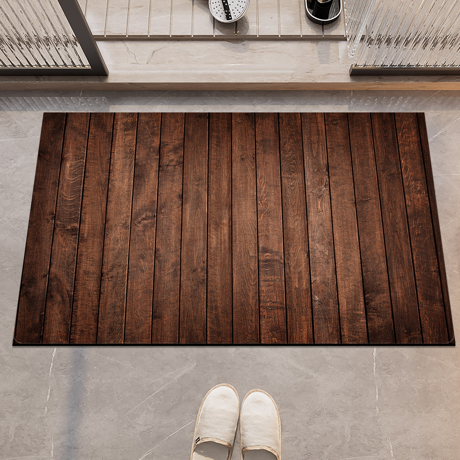 Vintage Bathroom Bath Mat Absorbent Non Slip Foot Mats Quick Dry Entrance Doormat Shower Floor Pad Toilet Carpet Washable