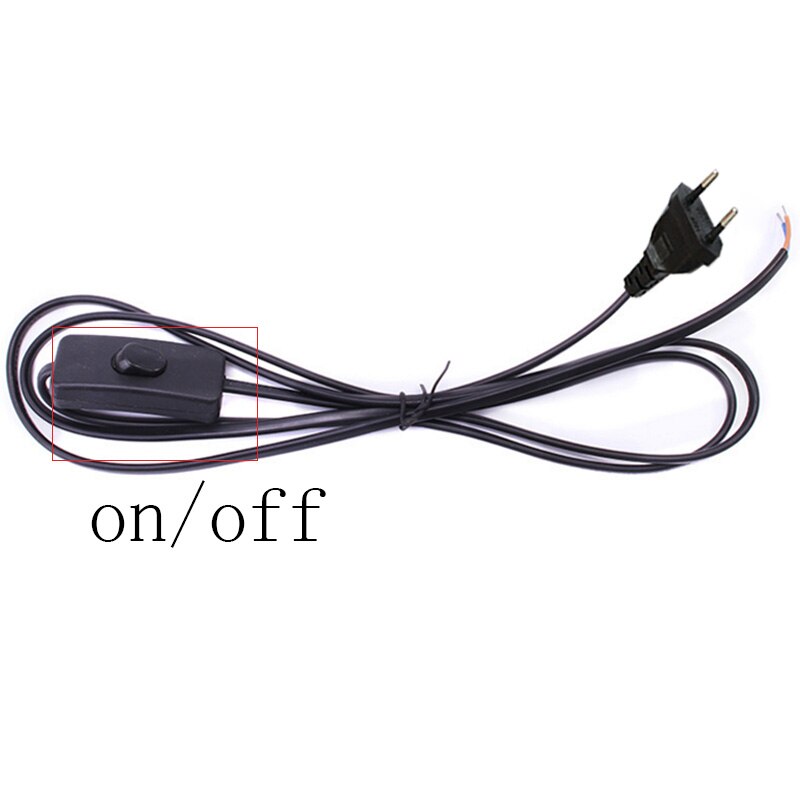 1.8M Black White EU Plug Dimmable Switch Cable Light Modulator Lamp Line Dimmer Controller Table Lamp Power Wire AC110V 220V