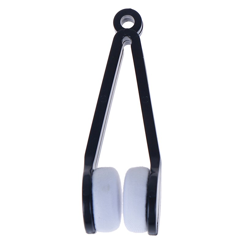 Neue 1pc Sonne Glas-brille Pinsel Reinigung Werkzeug Mikrofaser Brille Reiniger Pinsel Reinigung Werkzeug: Schwarz