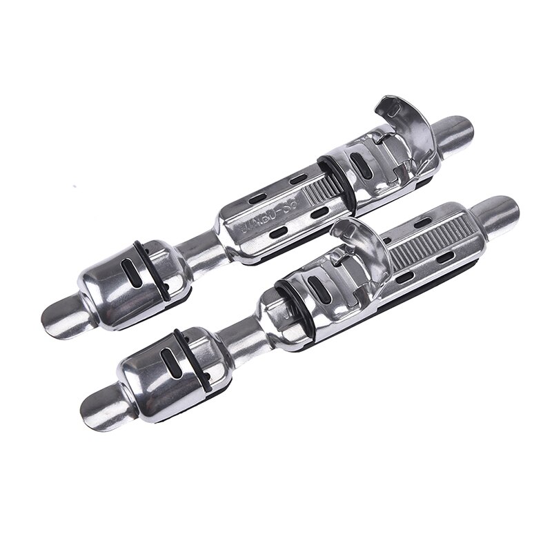 Cañas de pescar de acero inoxidable, accesorio para aparejos de pesca, carrete de cubierta de clip, asiento de acero inoxidable, 2 uds.