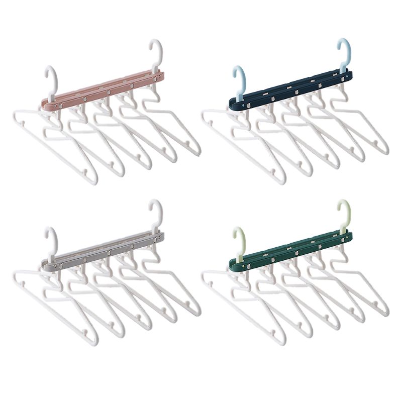 Multifunctional 5 in 1 Folding Hangers Clothes Pants Storage Rack Save Space Wardrobe Organization