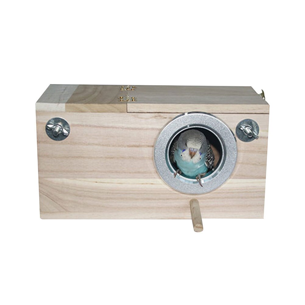 Parakeet Nest Box Birdcage Bird House Budgie Wooden Mating Breeding Box For Lovebirds Bird Wooden House: Default Title