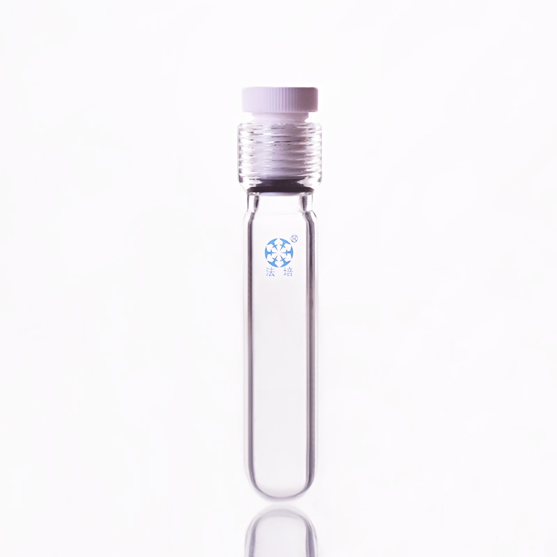 Dikwandige druk fles, Capaciteit 35 ml, Buiten diameter 25mm, Effectieve lengte 125mm, vrouwelijke draad 25mm met PTFE draad plug