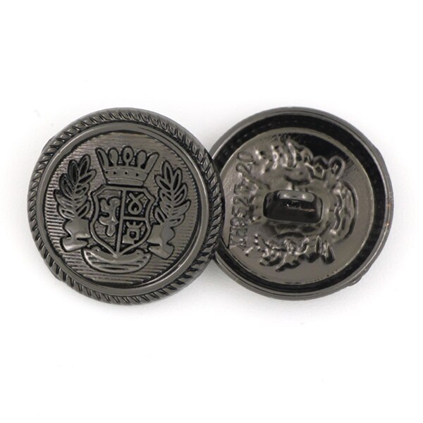 5 stuks metalen knoop ronde decoratieve knopen voor kleding diy jas blazer trui naai accessoires goud gouden knoop 15/20/25mm: Zwart / 25mm