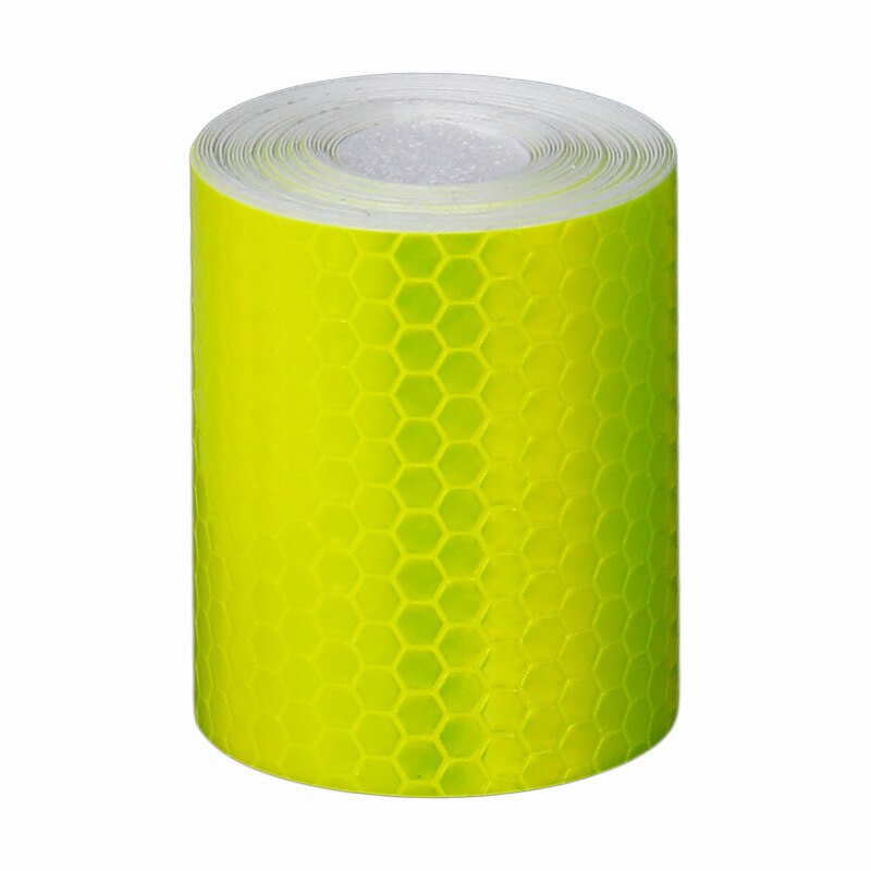 5cm * 100cm cinta reflectante coche decoración pegatinas de advertencia de coche de seguridad de reflexión de la cinta película de Reflector pegatina para autos estilo: Yellow
