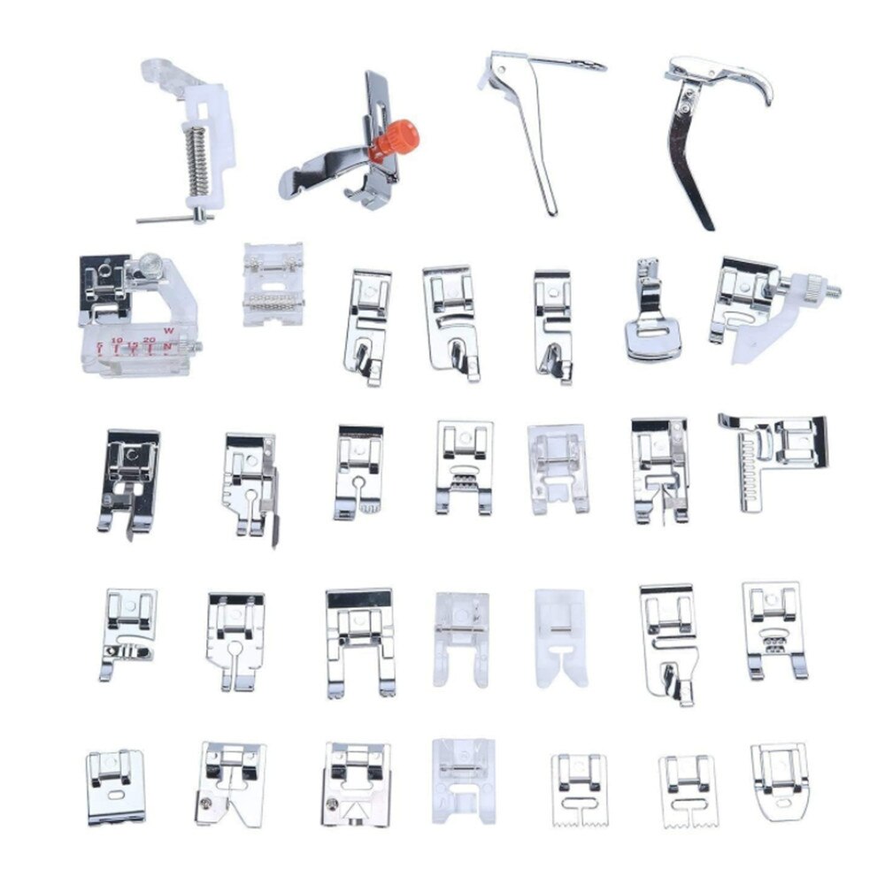 11-82pcs Sewing Machine Accessories Foot Presser Household Press Feet Set for Rolled Industrial Sewing Machine