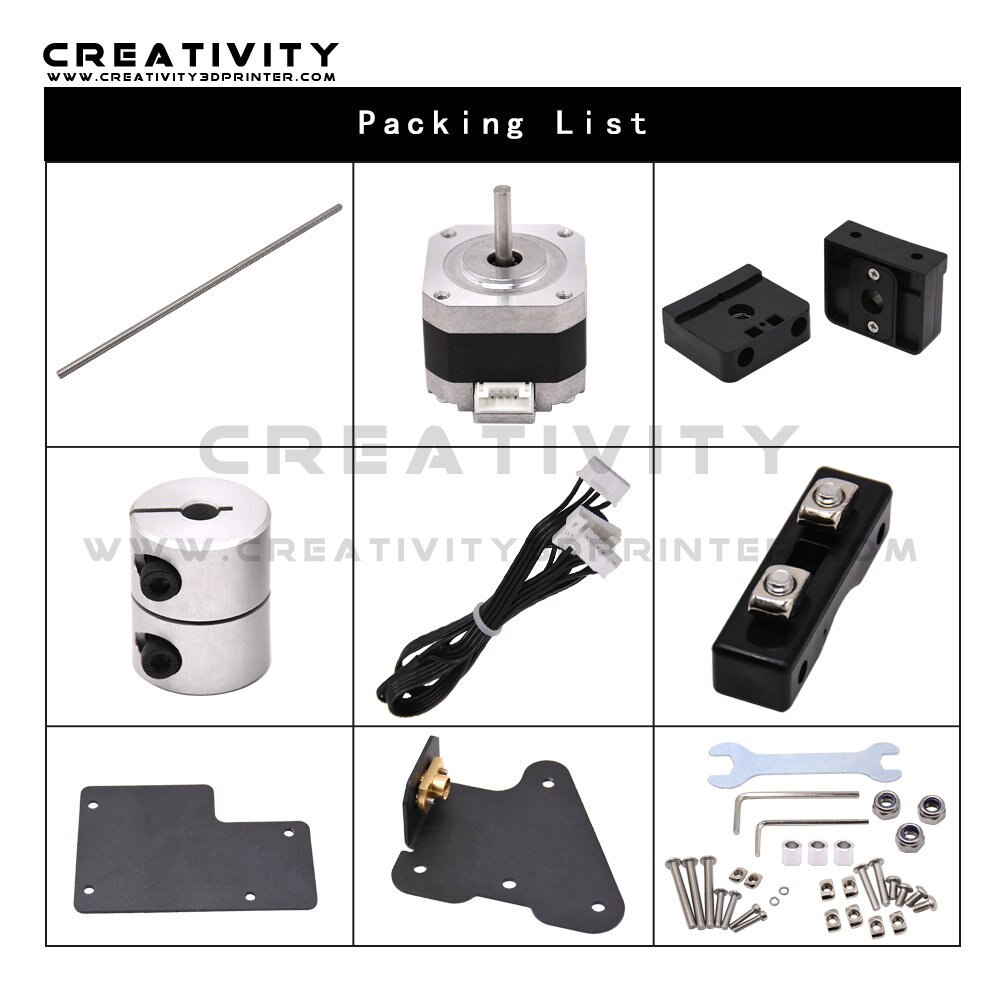 Ender 3 Dual Z-axis Upgrade Kit with Lead Screw and Stepper Motor MK8 Nozzle for Ender 3 pro Ender 3V2 3D Printer All Metal kit