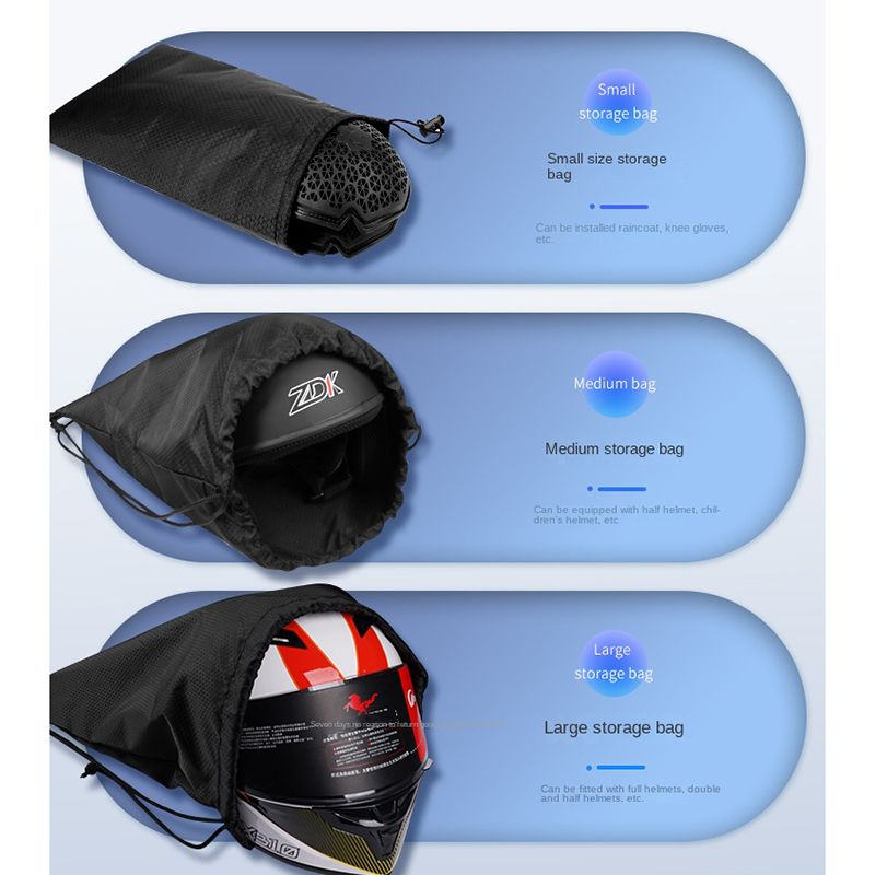 Bolsa de casco a prueba de lluvia, mochila con bolsillo de dibujo para motocicleta, Scooter, ciclomotor, bicicleta, media tapa completa, bolsa de almacenamiento protectora