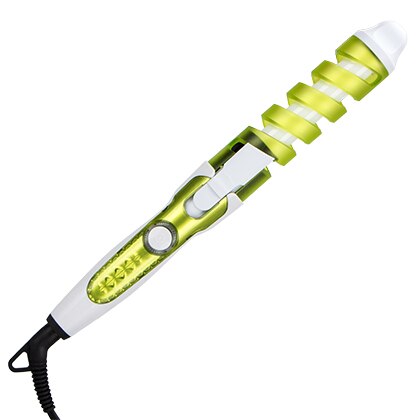 rizador de cabello magia tenacillas en espiral calefacción rápida varita rizadora pelo eléctrico Styler Pro Estilo herramienta: Green