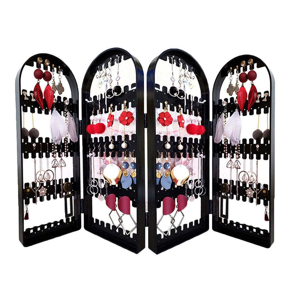 Arrivals 2/3/4 Fans Panels Jewelry Display Jewelry Organizer Earring Organizer Acrylic Jewelry Holder Makeup Organizer