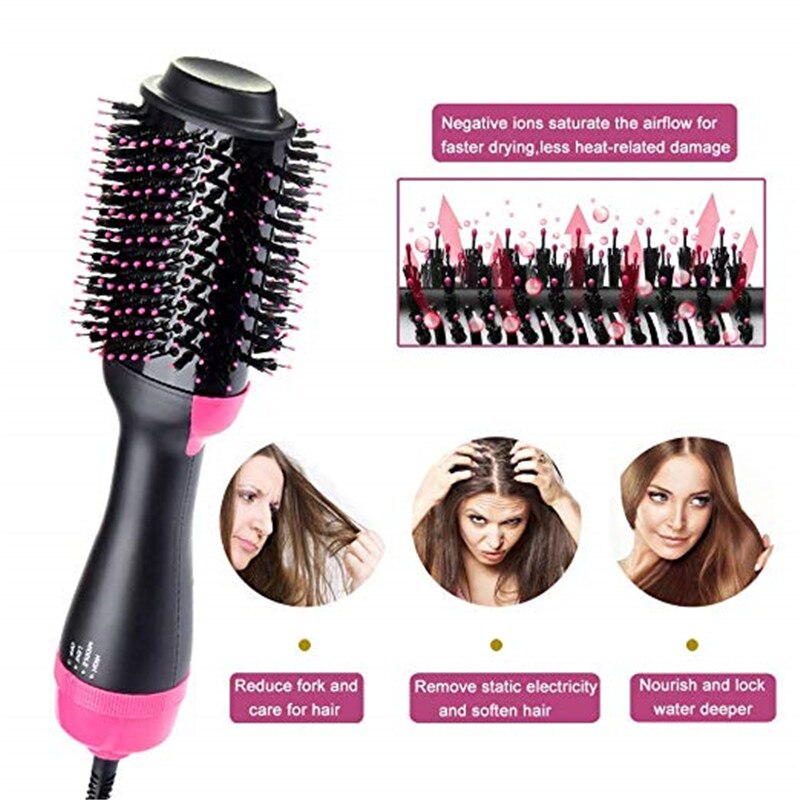 3 w 1 jeden krok suszarka robić włosów i Volumizer szczotko-suszarka robić włosów obrotowa wijący się robić stylizacji suszarka robić włosów suszarka robić włosów gorący powietrze Driyer proste