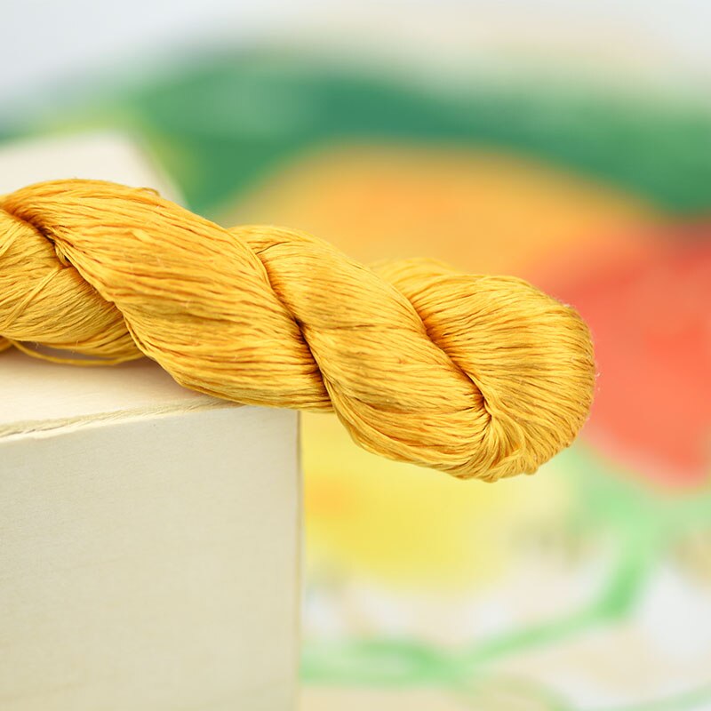 silk embroidery thread / 100% silk thread /hand embroidery embroider cross stitch/orange brown/9 pure colors: 4
