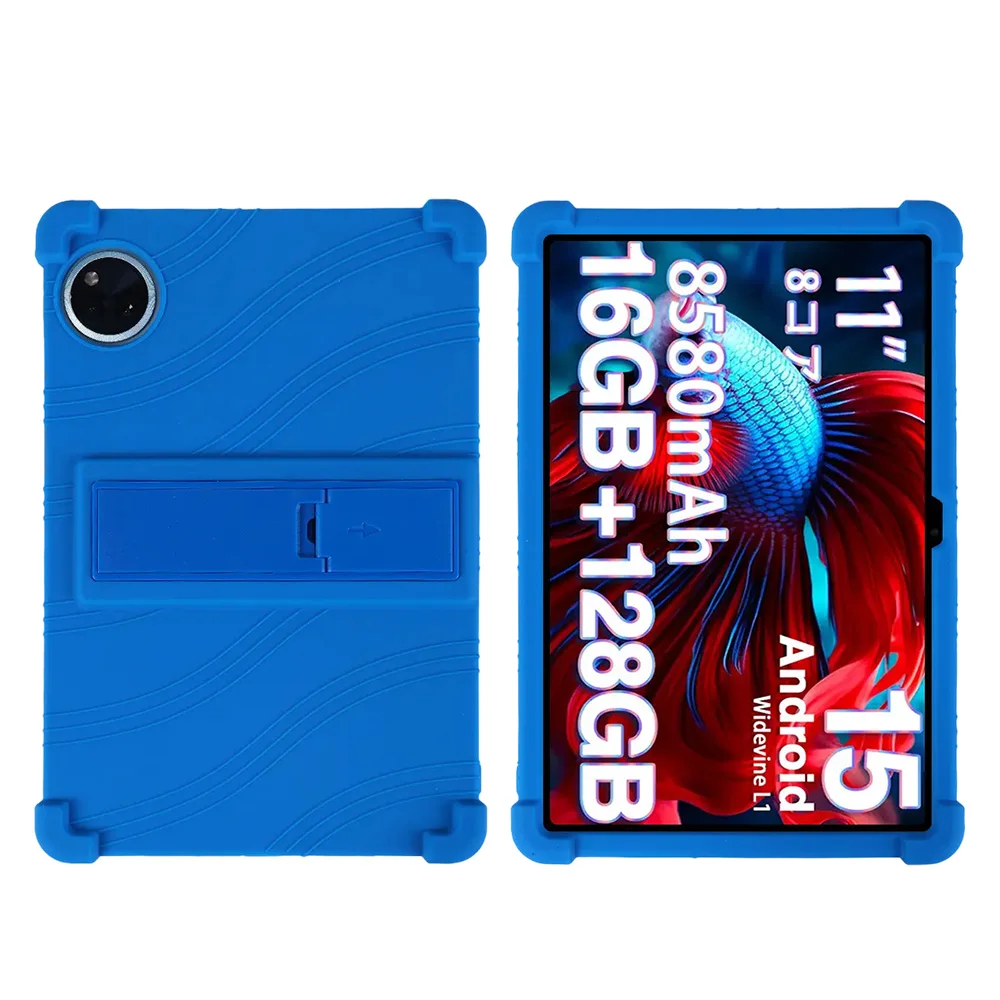 Für DOOGEE U11Profi Hülle 11 Zoll weiche Silikon tragbare Tablette-Hülle DOOGEE U11 mit Ständer stoßfest: elf / Blau