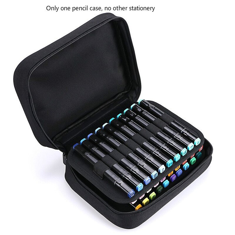 Marker pen bag sketch storage bag 40 hole painting bag marker pen storage bag pen bag: black