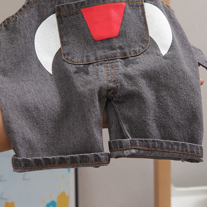 Sommer Kleinkind Jungen lässig Denim Overall Baby freundlicher Grün Plaid kurzarm Shirt Hosenträger Schlauch