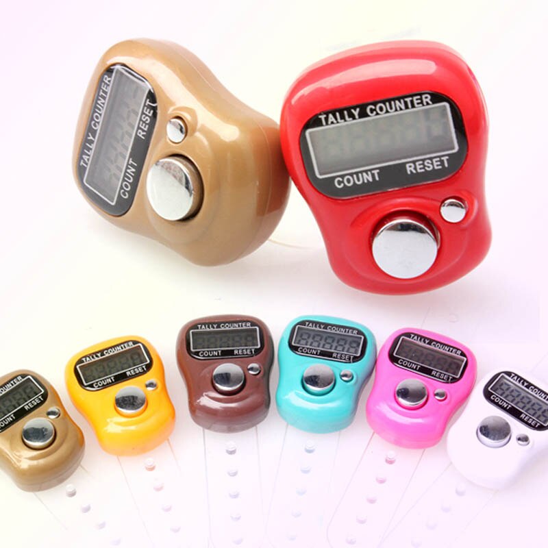 Electronic Digital Counter LCD Portable Hand Operated Tally for Kitchen Random Color PSEN999