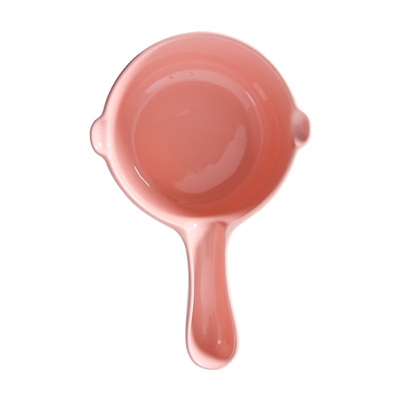 Ceramic Milk Pan Single-handle Milk Noodle Pan Flat-bottomed Baking Tray for French Fries Instant Pot: 12