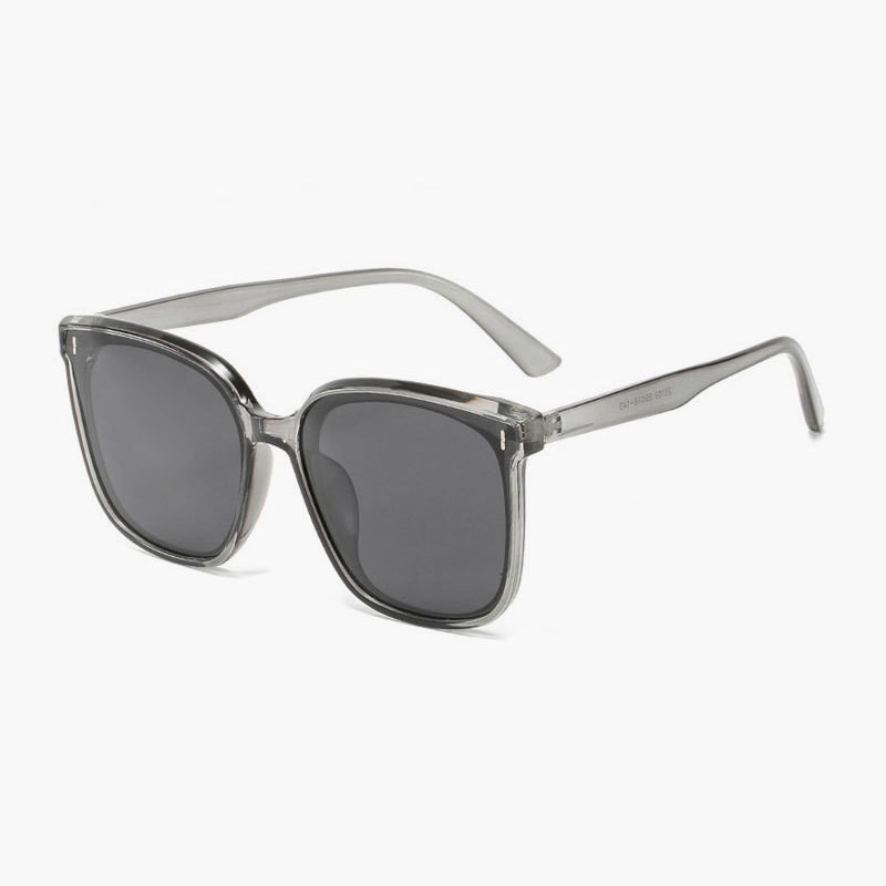 Vintage Grote Frame Vierkante Zonnebril Dames Mode Zonnebril Vrouwen Rijden Brillen Uv400 Oculos De Sol: GRIJS