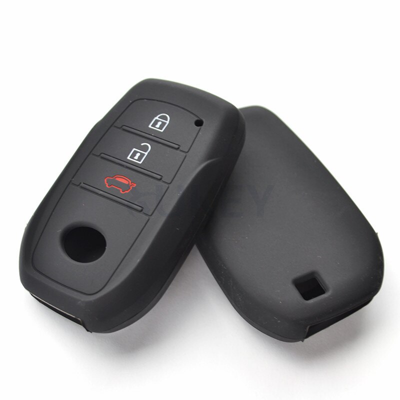 AX Silicone Remote Key Case Fob Shell Cover For Toyota Hilux Fortuner Land Cruiser Camry Skin Holder 3 Button