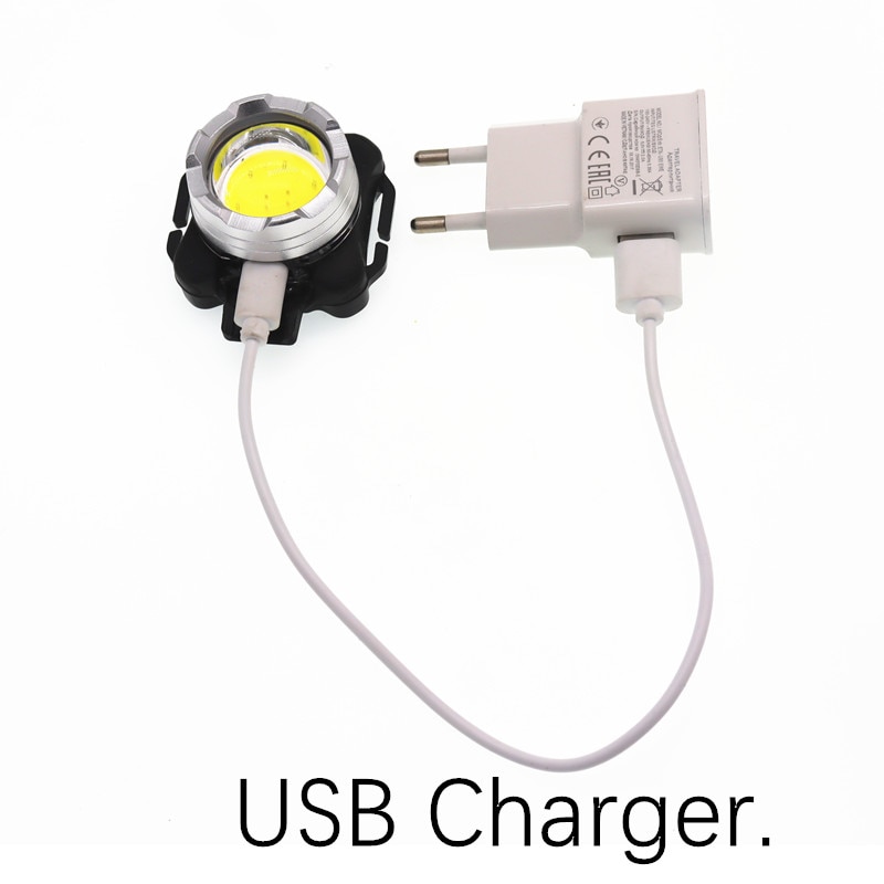 USB Rechargeable With built-in battery Headlamp Headlight flashlight COBRed / white Lighting Portable lantern