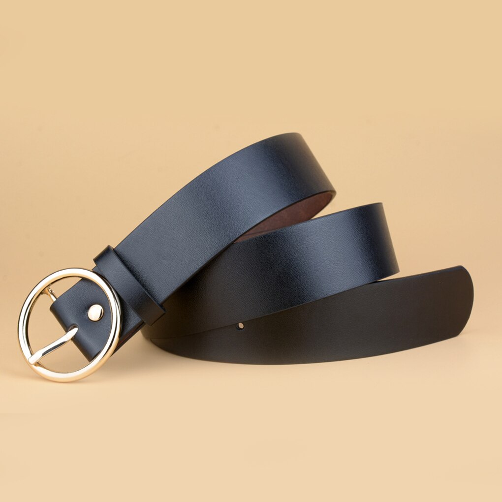 Women Waist Leather Belts Solid Color Dresses Belt Pin Buckle Dresses Belts Formal