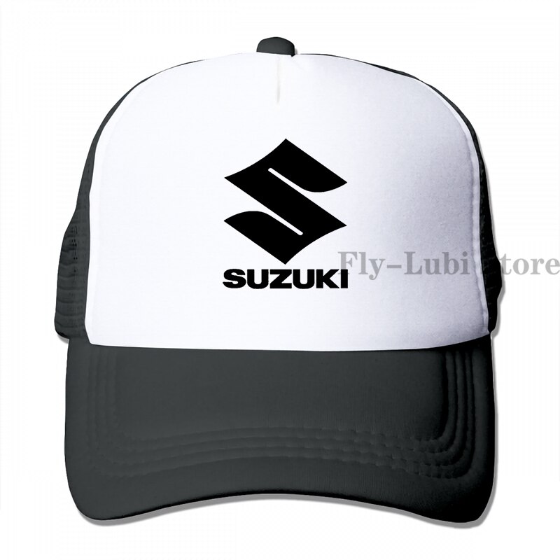 Suzuki Baseball cap men women Trucker Hats adjustable cap: 3-Black