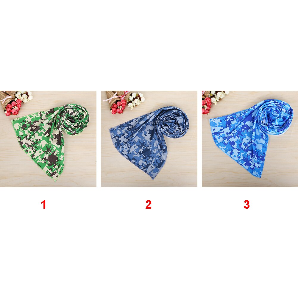 Refroidissement été Portable lavable léger respirant sueur absorber impression camouflage activités de plein air Sport serviettes