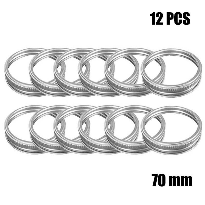 Fresh-keep Lids 10/12PCS Tinplate Sealing Lid Glass Jar Storage Canning Lid Wide Mouth Lids Kitchen Food Container Covers: A1