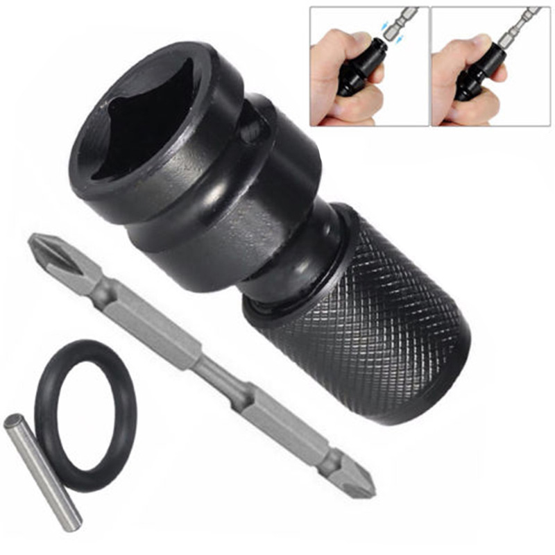 Universal Adaptive Wrench Adapter Socket Ratchet Torque Wrench Adapter 1/2 Inch Square To 1/4 Inch Hex Ratchet Socket Converter
