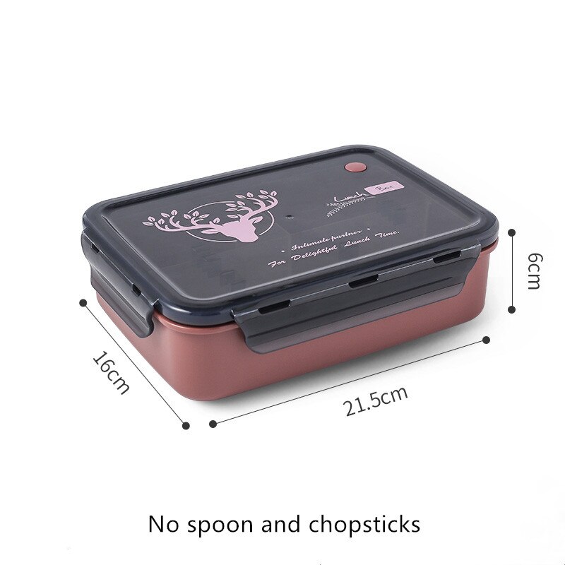 1100ml Portable Lunch Box Microwave Oven Bento Box Healthy Plastic Food Storage Container Lunchbox BPA Free: Red A