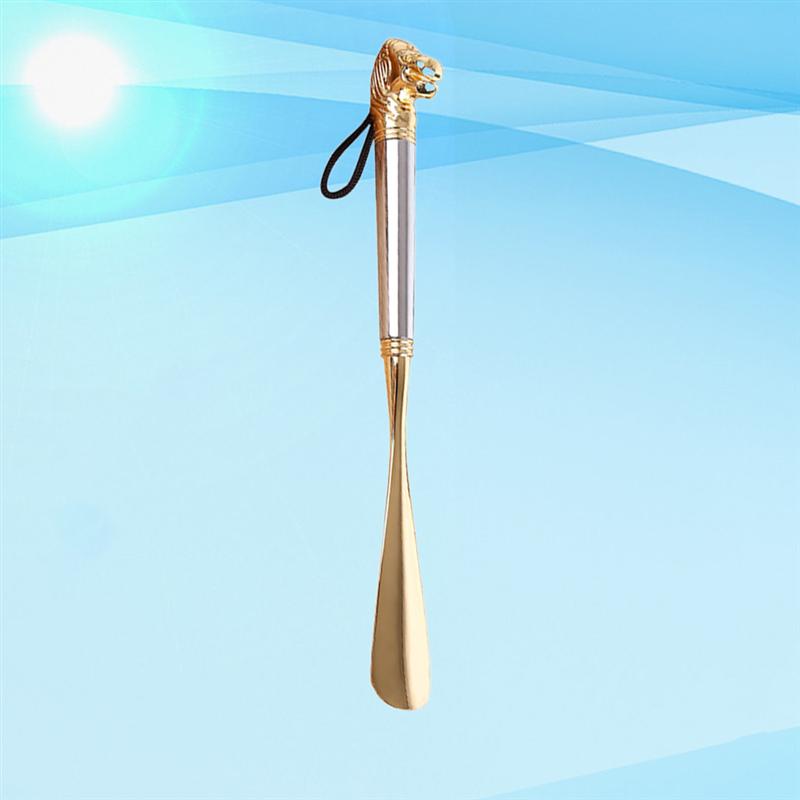 Metal sko horn messing sko lifter praktisk sko hul sko tilbehør sølv  (32cm)