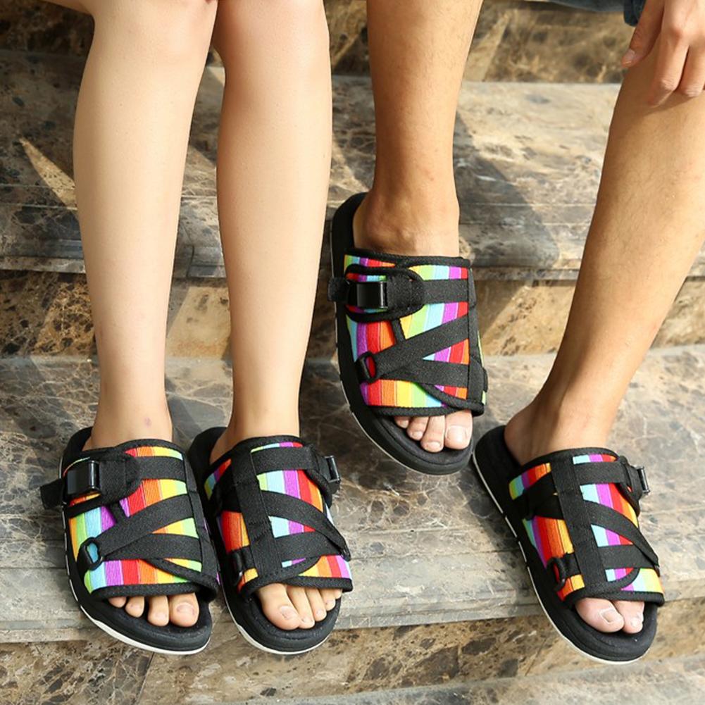 Chanclas antideslizantes de gran tamaño para hombre y mujer, sandalias de playa informales, a la , de verano