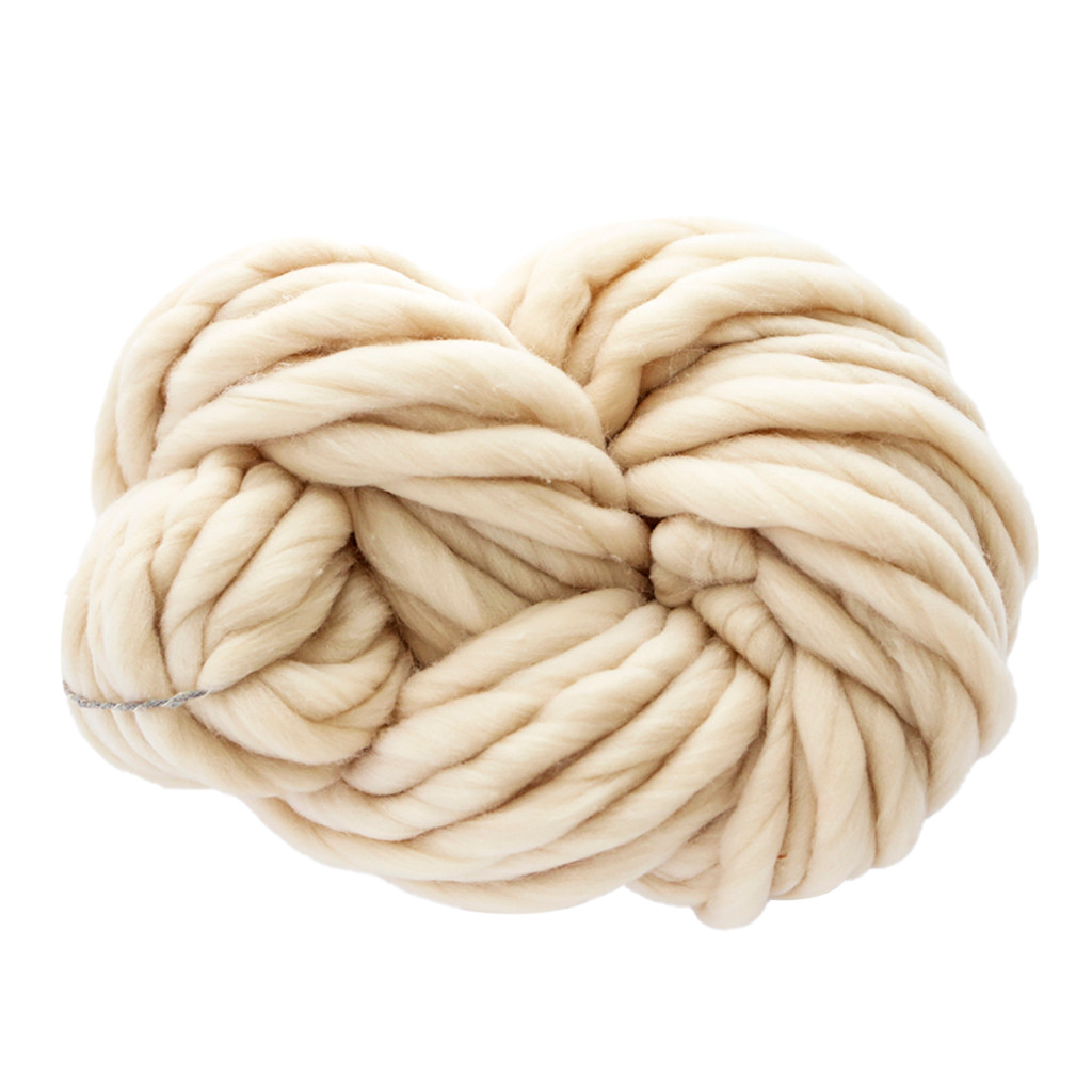 250G Super Breien Deken Chunky Garen Dikke Arm Zwervende Omvangrijk Merino Wol Garen Haak Draad Breien Dekens Hoed Sjaal # YL1: Beige 