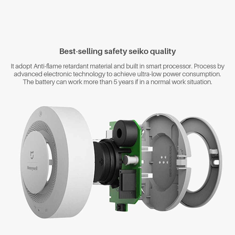 Mijia Honeywell Fire Alarm Smoke Sensor Work With Multifunction Gateway 2 Smart Home Security APP Control