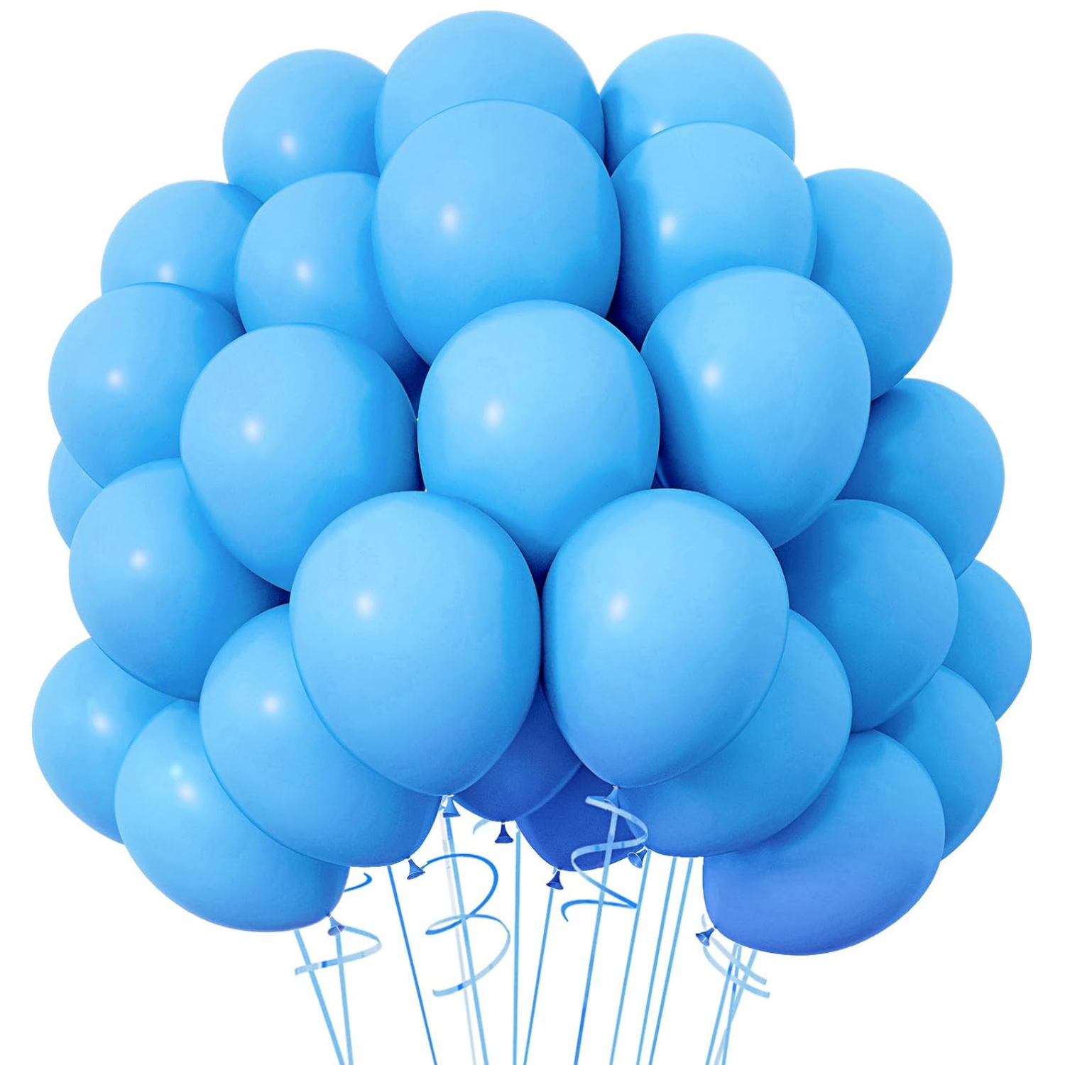 50pcs/100pcs Pack Latex Party Balloons 10 inch Round Helium Balloons for Birthday Wedding Anniversary Graduation Decoration: Blue / X