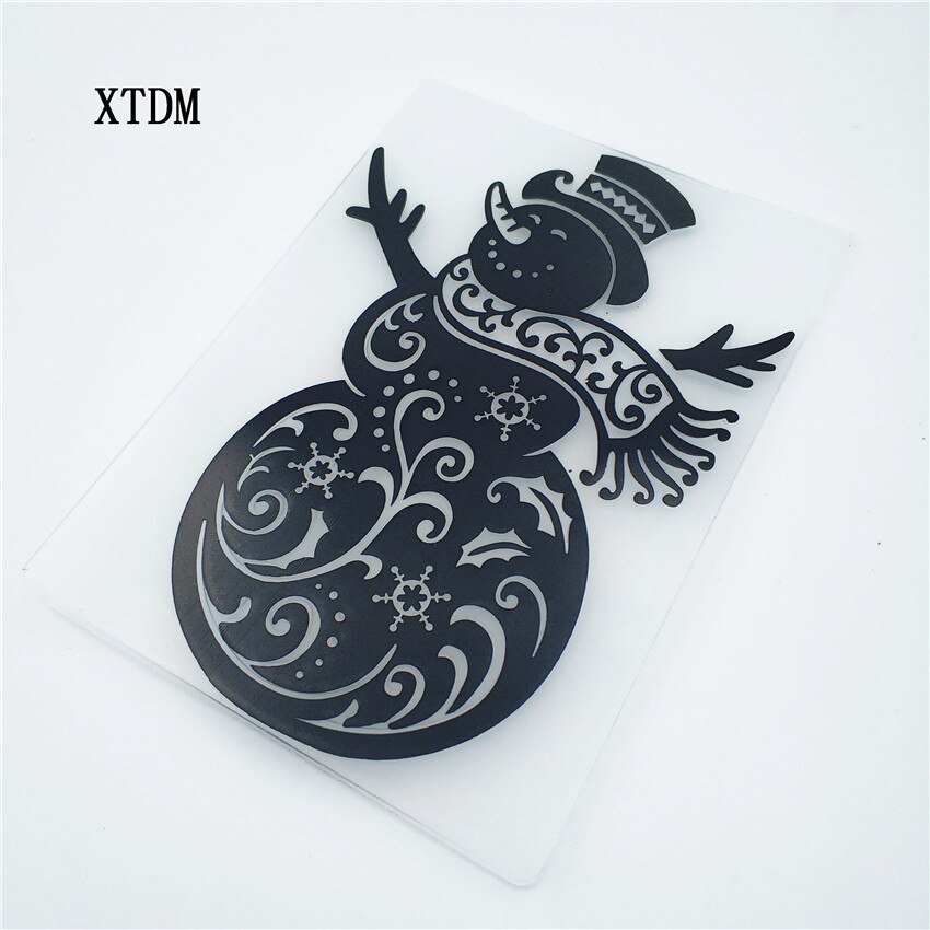 plastic snowman template craft card making paper card album wedding decoration scrapbooking Embossing folders
