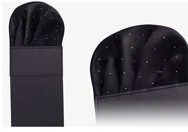 Heren Pre-gevouwen Pocket Plein Solid Stippen Zakdoeken 17 Kleuren Gentleman Formele Wedding Party Business Borst Handdoek: 9