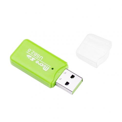 Micro usb 2.0 hukommelseskortlæser usb adapter til micro sd kort tf kortlæser: Grøn